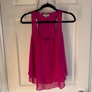 Gaze Fuchsia Asymmetrical Tank Top